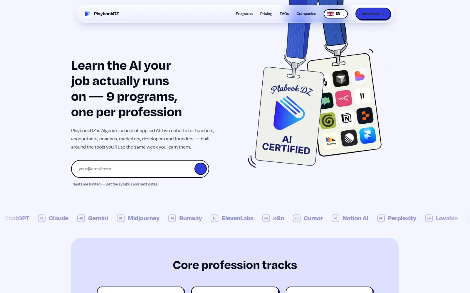 PlaybookDZ — Algeria's school of applied AI